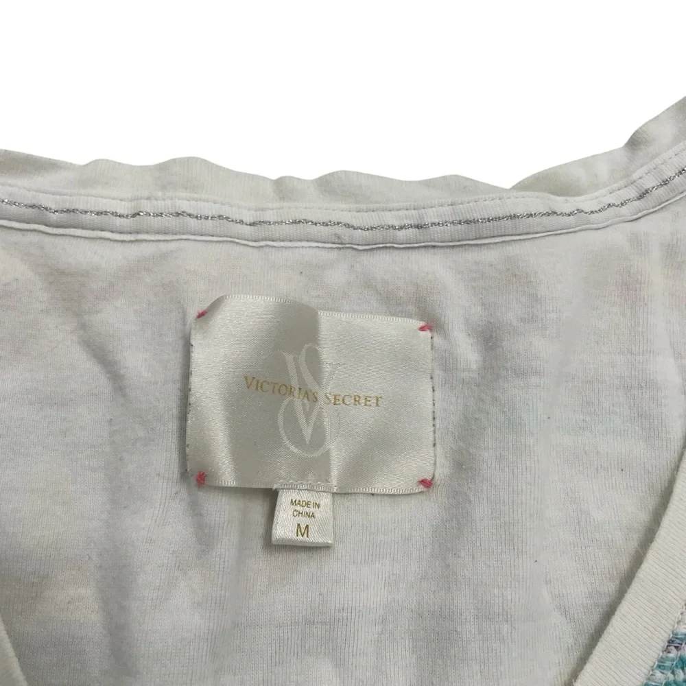 Victoria's Secret Thermal Pajama Set Multicolor Stripes Size Medium
